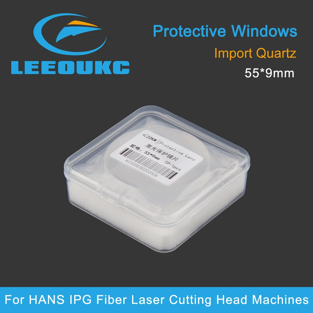 10pcs/lot High Quality Hans IPG Laser Lens Protective Windows 55 9 For HANS IPG Fiber Laser Cutting Head Machines