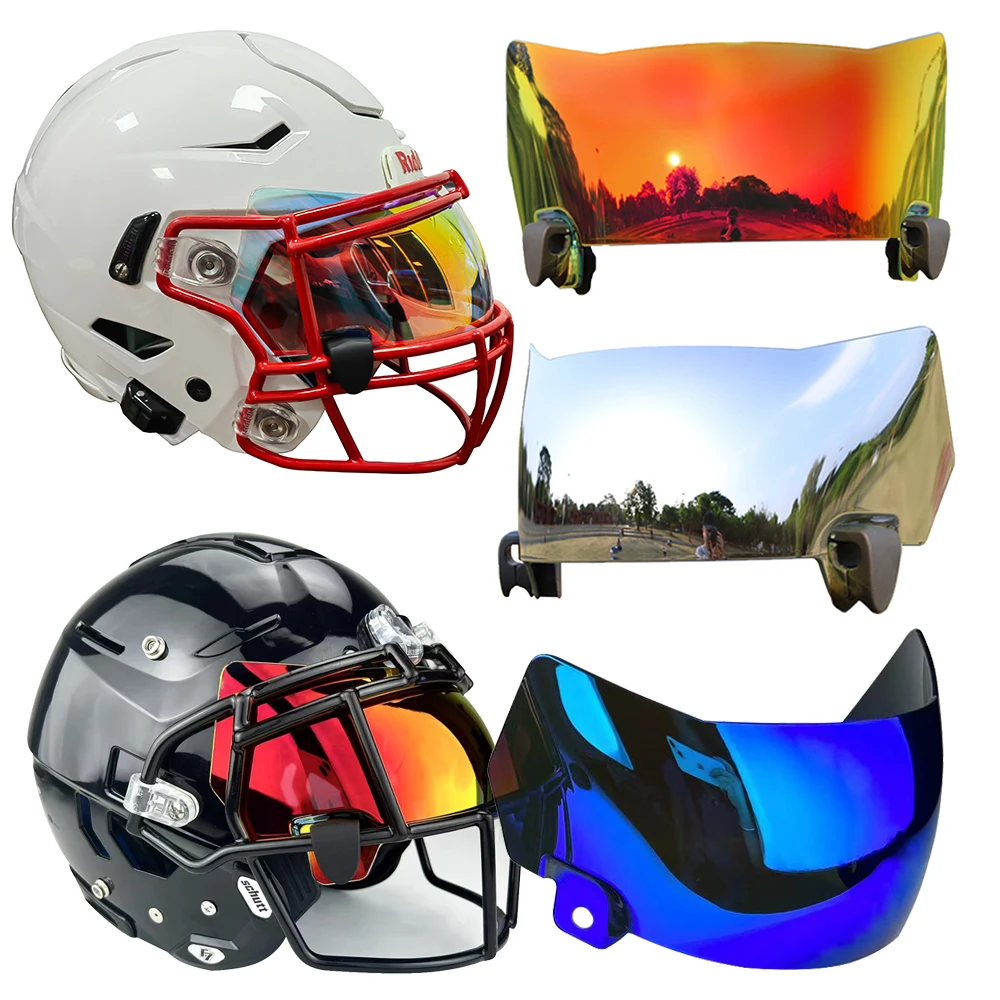 2024 New Football visors Universal Fit Speed Flex F7 Helmets Eye Shield Visor Anti Fog Scratch American Football Visor and clip