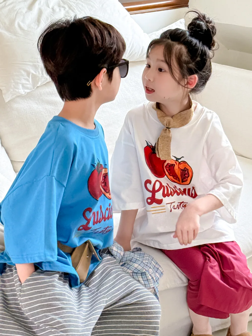 2026 Summer Children Casual T-shirt Cartoon Print Kid's Fashion Tops Boys Girls Round Neck Clothes Oversized Short Sleeve Tee 5