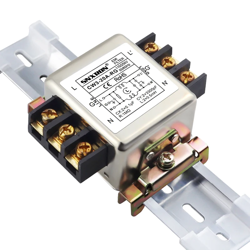 filtro-de-potencia-emi-cw3-20a-rg-monofasico-ac-montagem-em-trilho-din-3a-6a-10a-supressao-de-ruido-para-plc