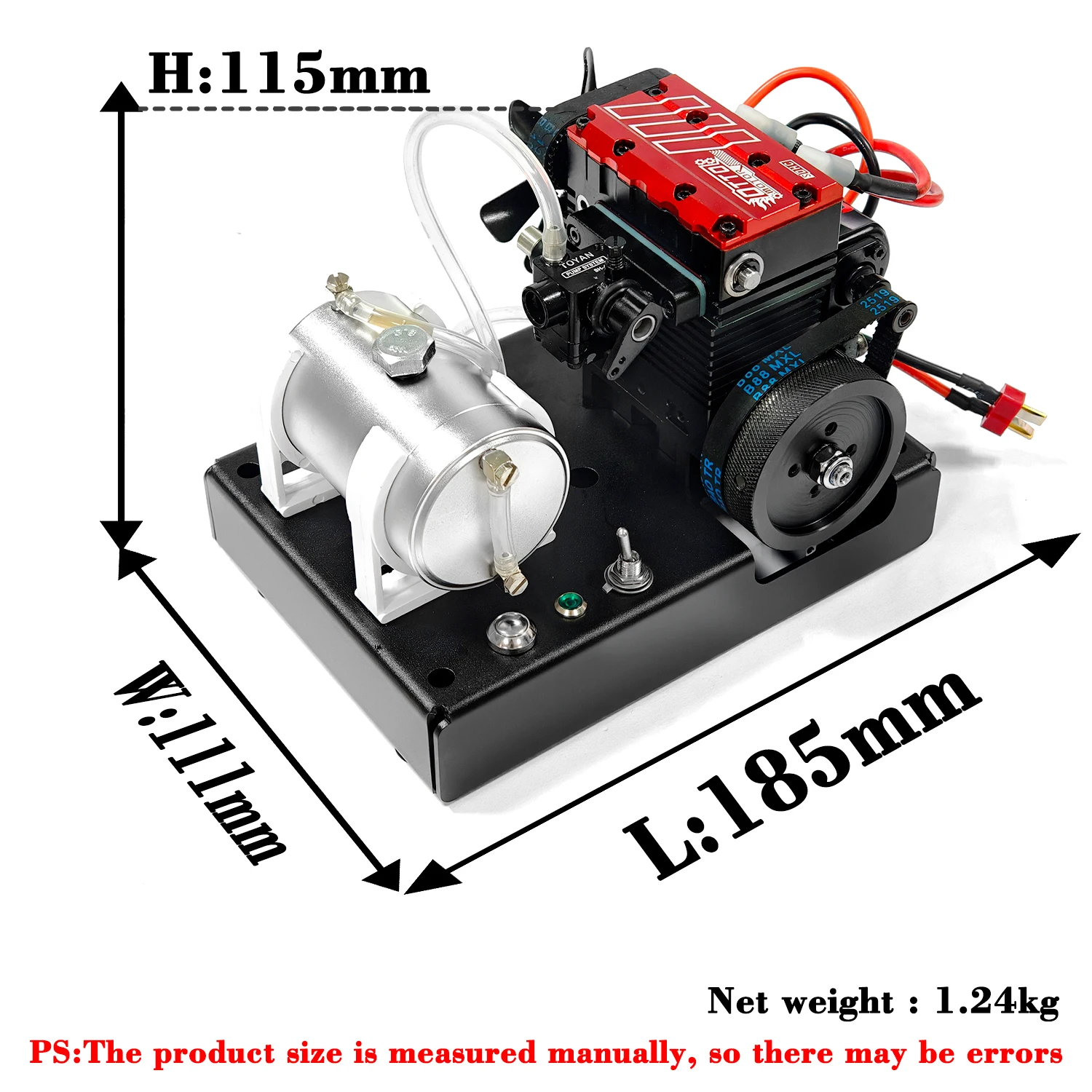 TOYAN FS-L200GC Gas Voline Engine Finished Model Air Cooled Four Stroke Engine Model with Base Electric Start Toyan Model Gift view 2