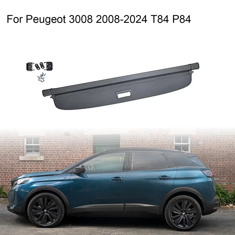 

Trunk Curtain Cover Organizer For Peugeot 3008 2008-2016 T84 2017-2024 P84 MK2 Rear Rack Partition Shelter Shield Shade Storage