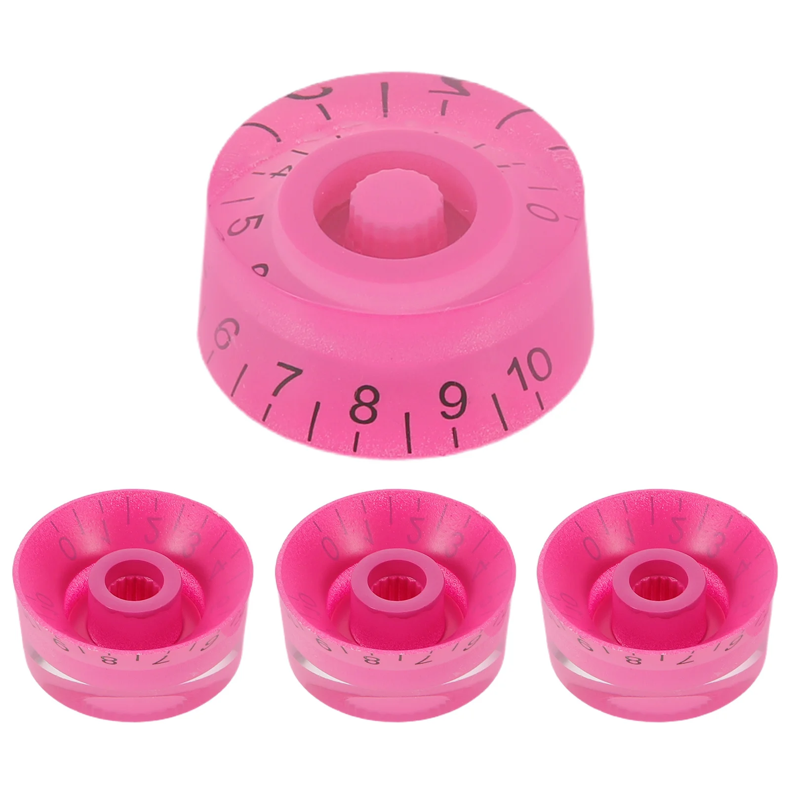 

4pcs Electric Guitar Knobs Acrylic Volume Control Rotary Caps Pink For Bass Audio Equipment Mixer Amplifier Guitar Parts