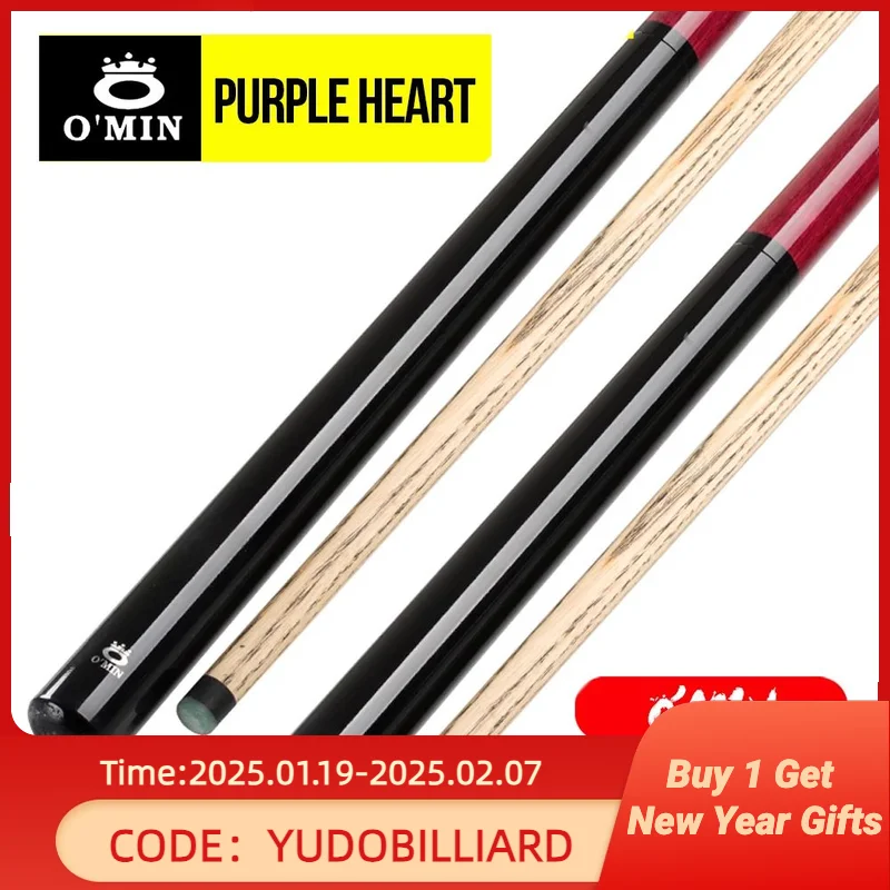 

O'min Break Punch & Jump Cues 13.8mm Tip 3 Pieces Break&Jump Cue Ash Shaft 8 Teeth Joint Stick Professional Billiard Punch Kit