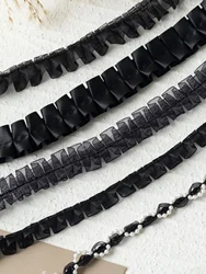 5Meters Black Needlework Fabric Lace Ribbons Trimming For Decorative Party Dresses Diy Crafts Supplies Apparel Handmade Material