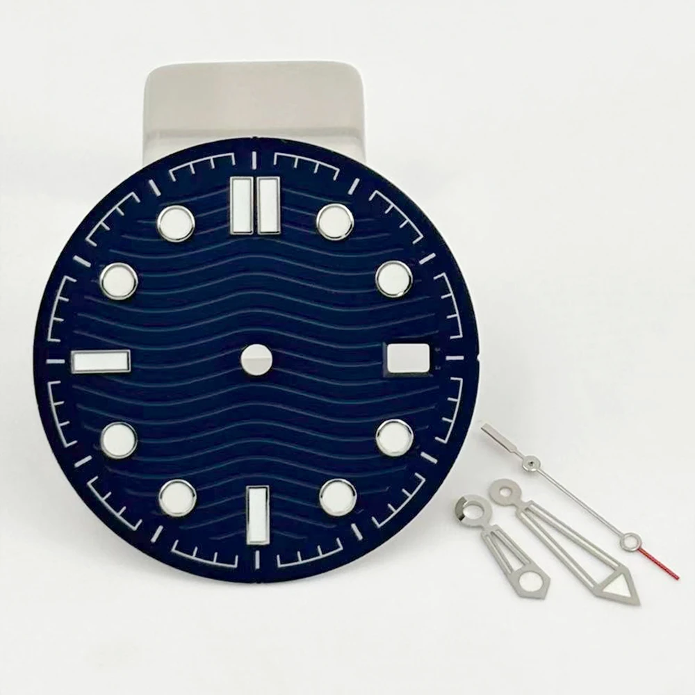 30.8mm NH35 dial pointer is green-lit with night-time luminous effect suitable for NH35 movement watch accessory repair tools