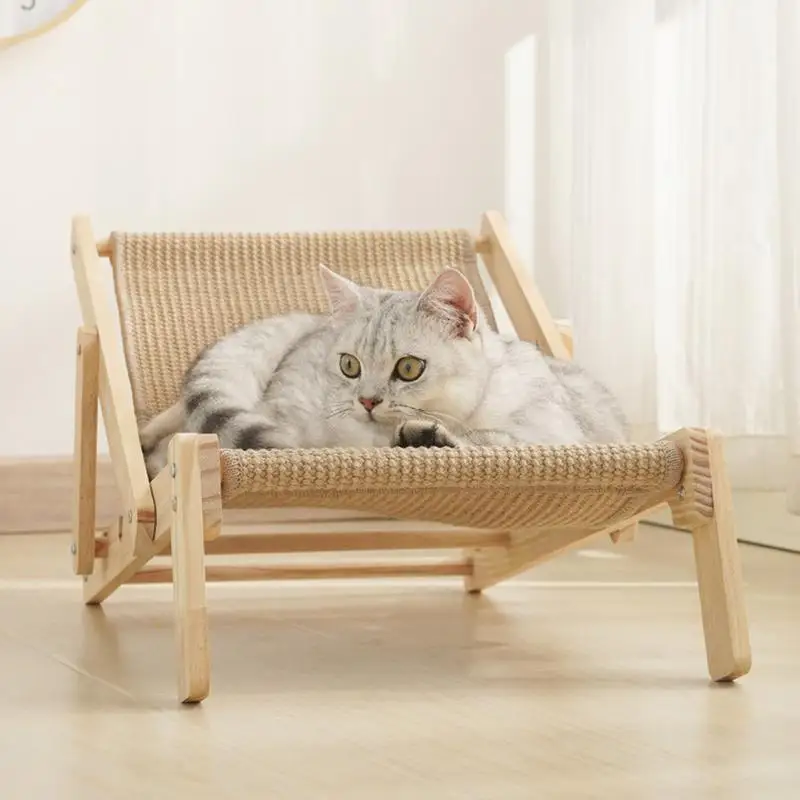

Cat Scratcher Lounge Chair Cat Hammock Scratcher Cardboard Sisal Scratcher Chair Removable Sisal Pad Adjustable lounge chair