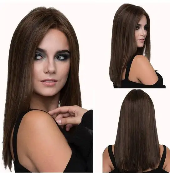 

New recommended wig for women in the middle part of the bangs synthetic fiber high temperature silk mechanism wig head cover