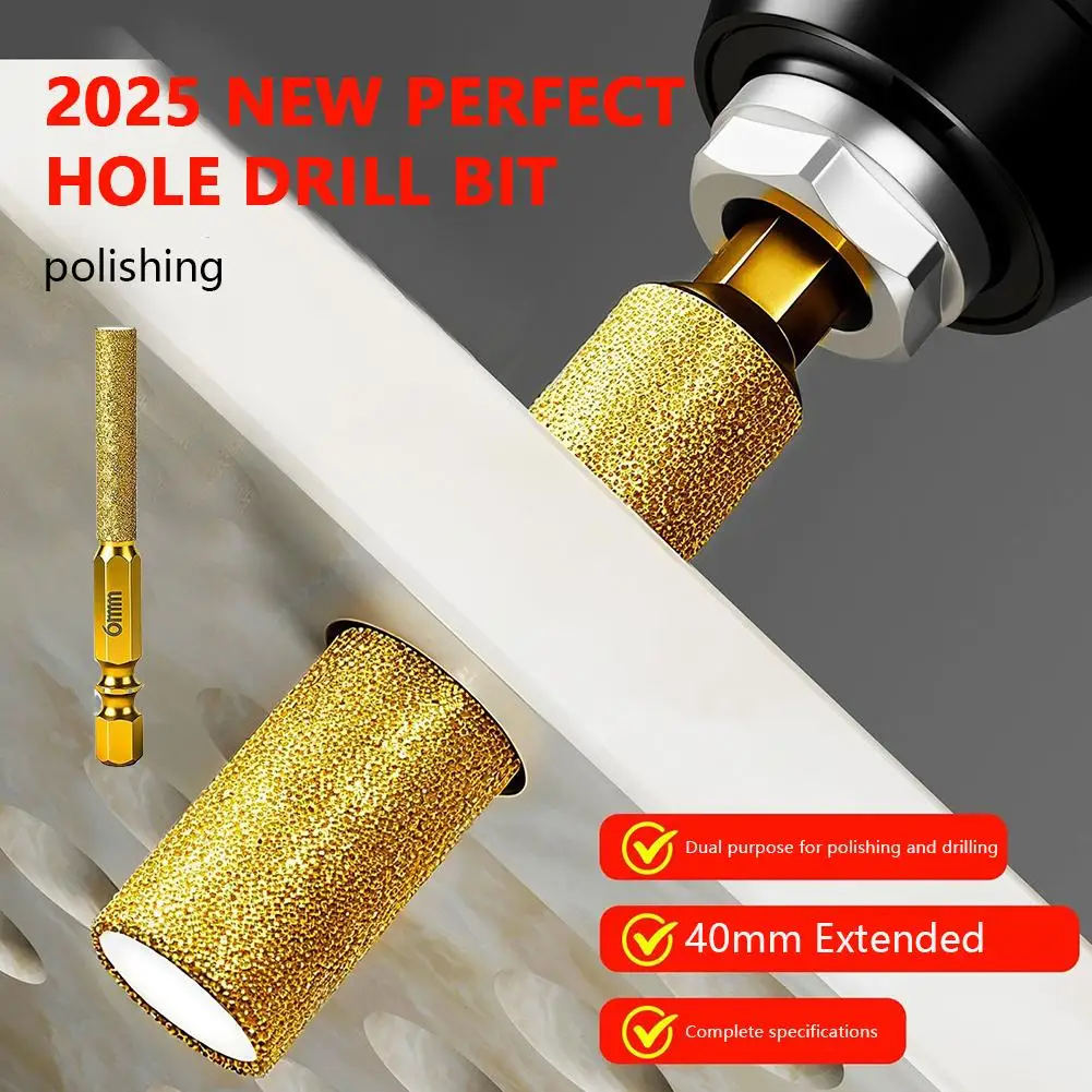 

6/8/10/12/14/16mm Diamond Drill Bits Core Bits Diamond Brazed Drill Bits for Granite Ceramic Marble Tile Stone Glass Hole Saw