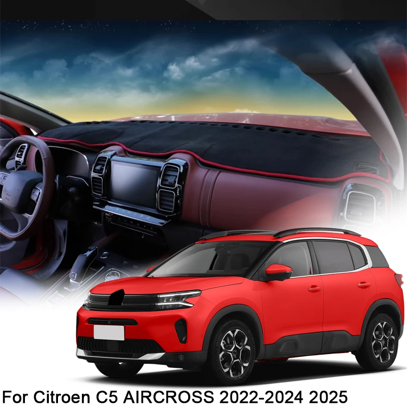 

Для Citroen C5 AIRCROSS 2022-2024 автомобильный защитный коврик для приборной панели, теневая подушка, коврик в виде розы, коврик, автомобильные аксессуары
