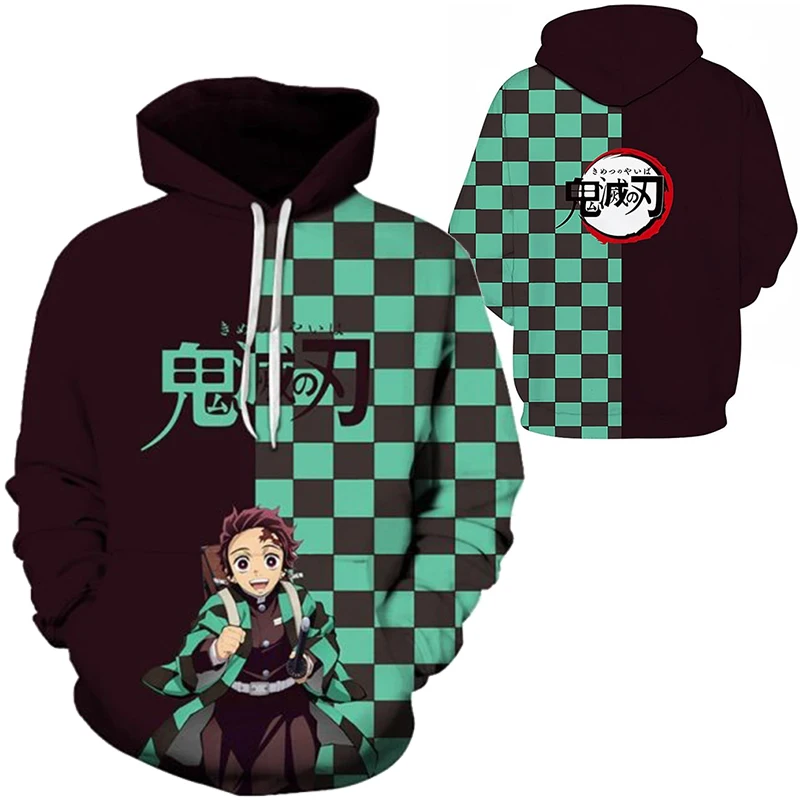 Anime Demon Slayer Kimetsu No Yaiba 3D Hoodie Sweatshirts Demon Slayer Agatsuma Zenitsu Tomioka Giyuu Cosplay Men Coat Outfit