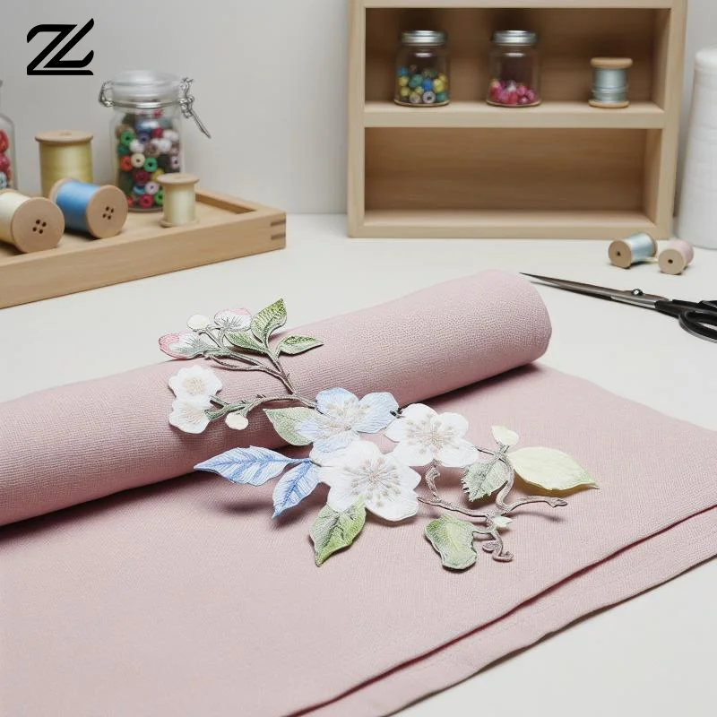 Elegant Floral Embroidery Patch 1Pcs Iron On DIY Sew Applique for Clothes Bags Creative Decoration
