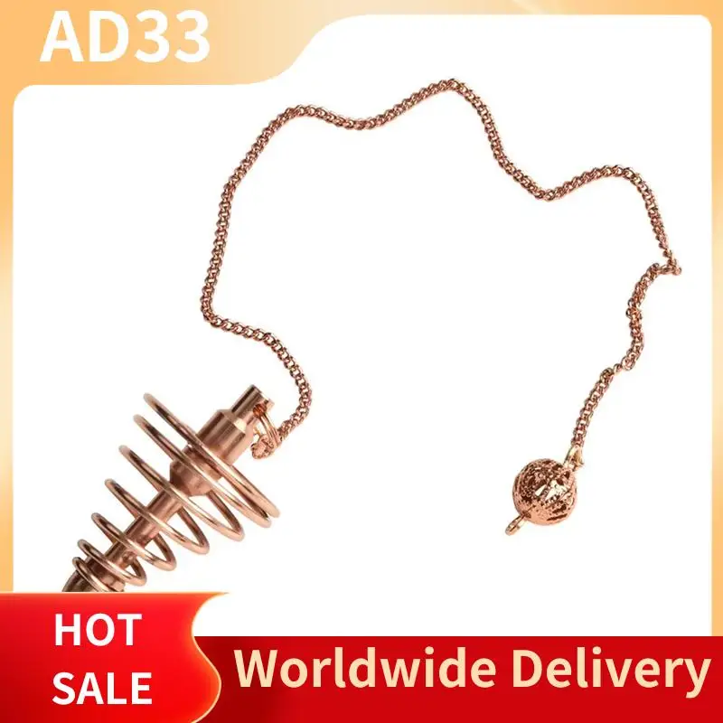 【A28I Copper Dowsing Rods Kit 3Pcs/Set Metal Detector Divining Rods+ Pendulum For Water Divining Witching Energy Healing view 4
