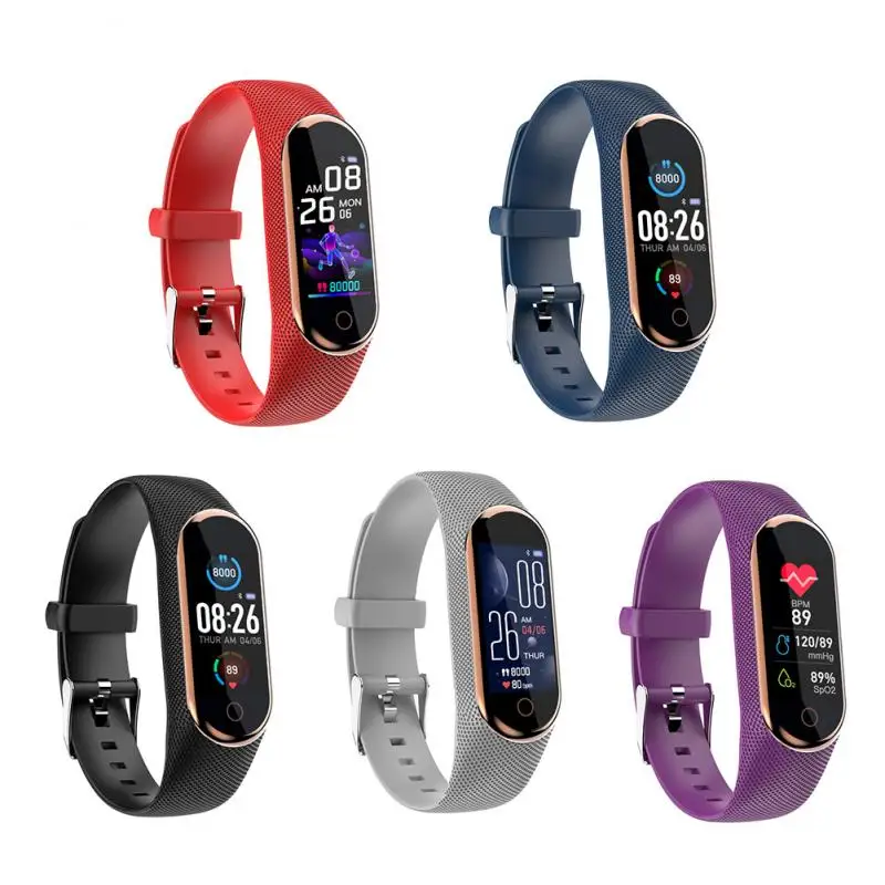 M8 Pulseira Inteligente, Freqüência Cardíaca, Sono, Monitoramento de Oxigênio no Sangue, Pedômetro Exercício, Bluetooth, Relógio Photo Call Reminder, Novo, 2023