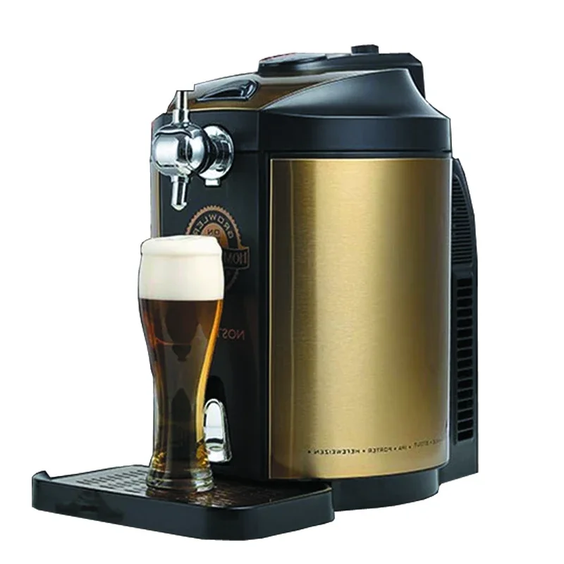 5L Keg Automatic Self-Brewing Beer Equipment Mini Semiconductor Cooling Draft Beer Dispenser Small Barbecue Draft Beer Machine