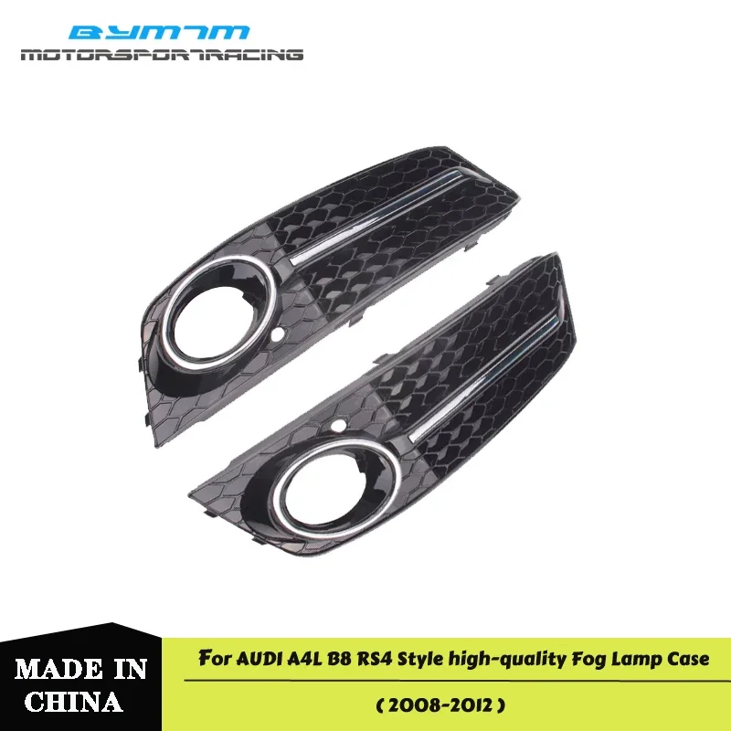 

For AUDI A4L B8 Front Bumper Fog Lamp Case Grille Car modification RS4 honeycomb Style 2008-2012