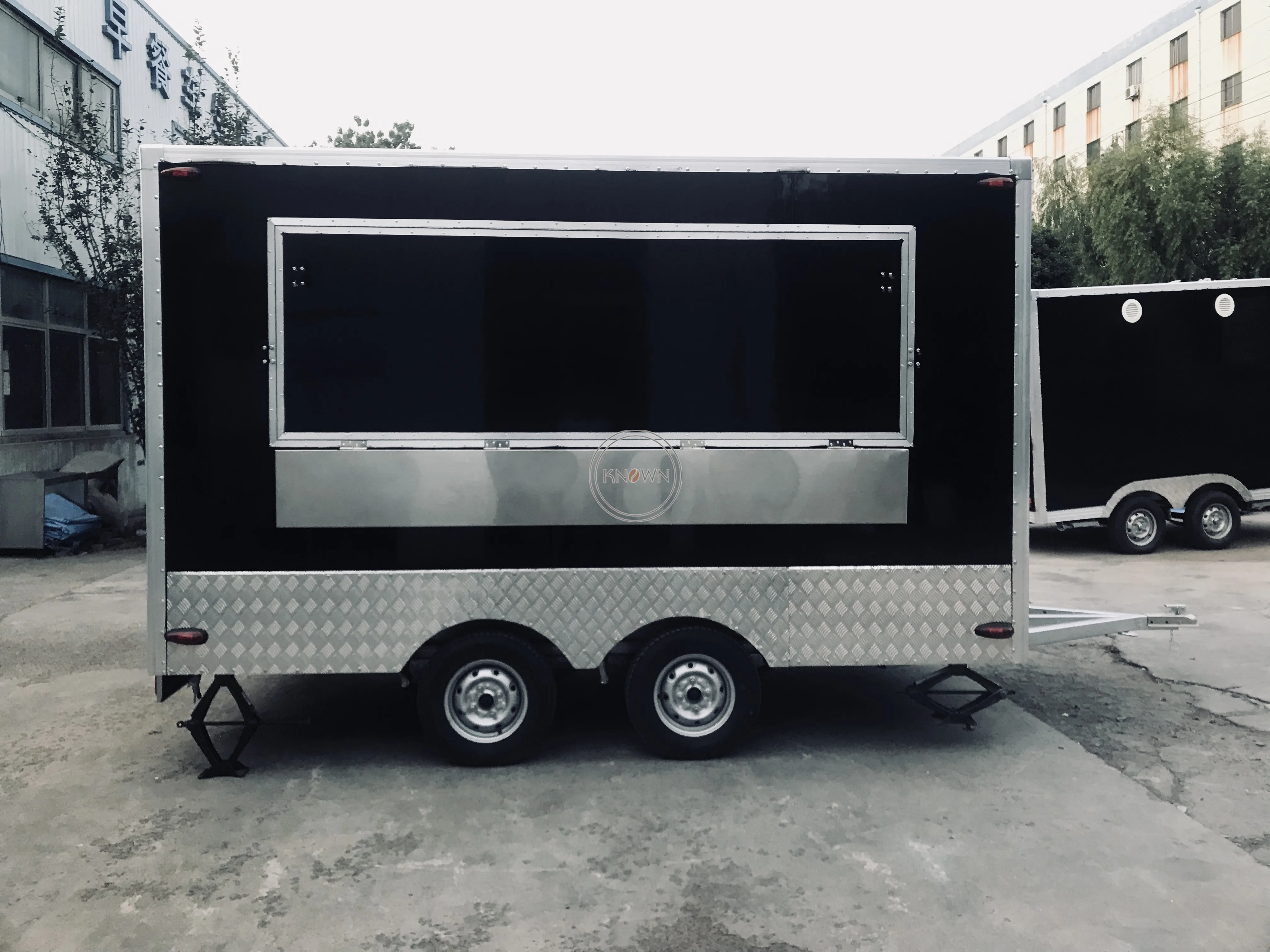 Coffee Cart Food Trailer With Kitchen Equipments Street Mobile Fast Food Truck Van Ice Cream Cart