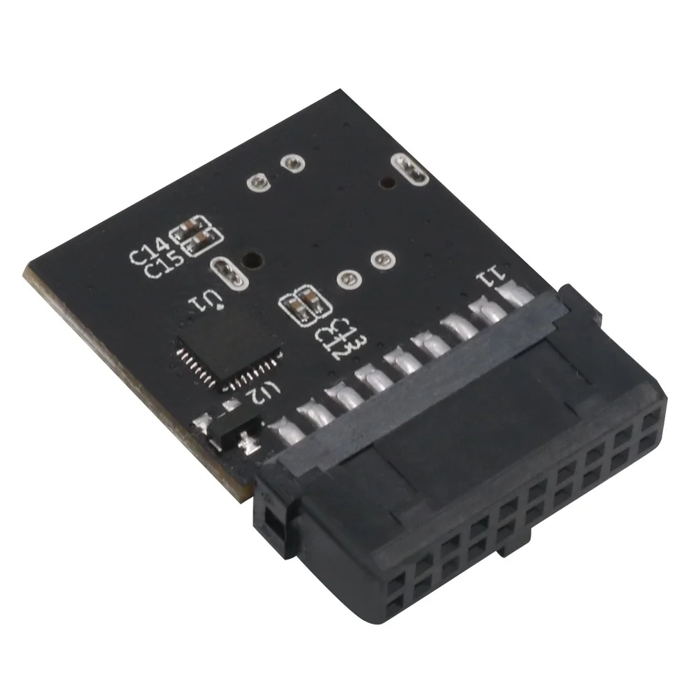 USB 3.0 (3.1 Gen 2) Internal black  IDC 20 Pin Motherboard Header to A-Key 20 Pin Female Header