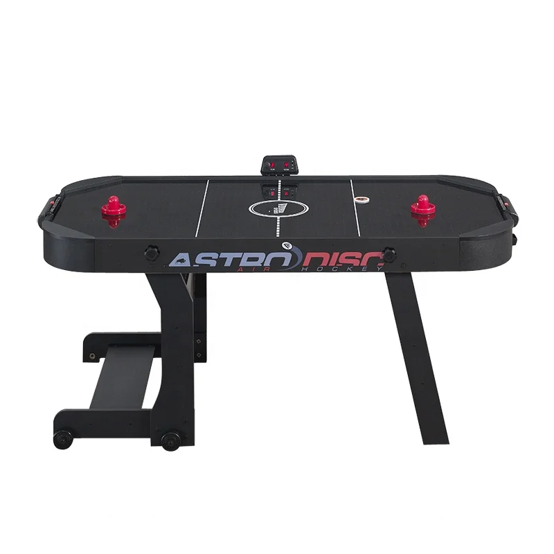 Standing Foldable Indoor Sport 6FT Folding Air Hockey Table Machine With Digital Score Indicator