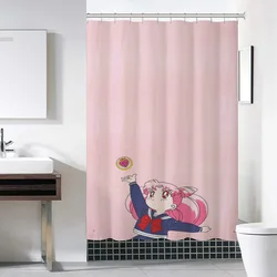 Sailor Moon Folding Partition Shower Shower Curtain for Bathroom Bath Accessories Curtains Bedrooms Waterproof Fabric Things the