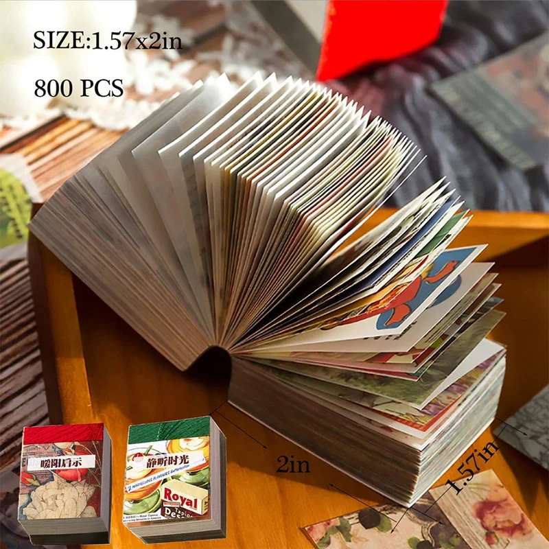 스크랩북 소재 용지, 빈티지 일기장 용품, 스크랩북용 풍경, 800 개