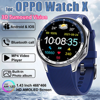 New for OPPO WATCH X 1.43 AMOLED Smart Watch Women 466*466 HD Screen Waterproof Heart Rate Sports Bluetooth Call Smartwatch Men