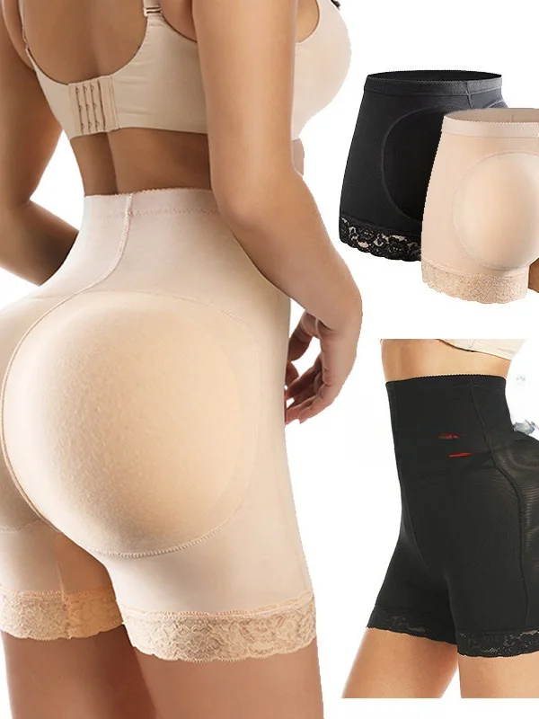 ハイウエスト女性用ヒップアップショーツ、ボディシェイパー、puレザー、セクシーブリーフ、快適な下着、体型補正