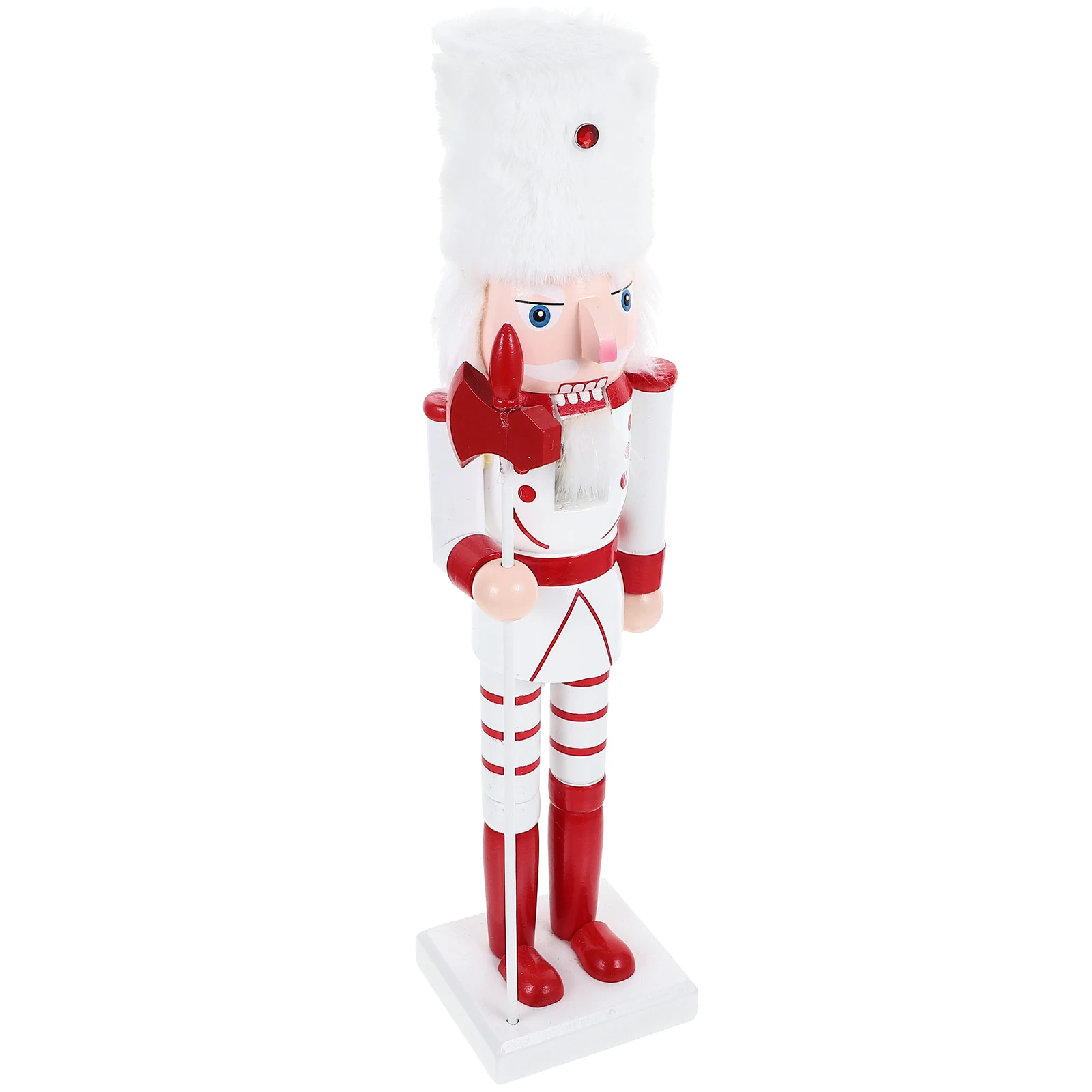 

1pc Wooden Nutcracker Ornament Christmas Decoration Xmas Gift Home Party Desktop Figurine Craft Statues Figures Decorations