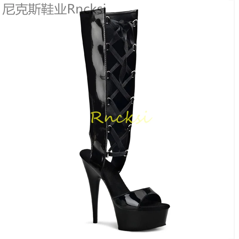 

15cm Sleeve round head high-heeled boots fashion boots women's short boots fashion super high-heeled boots