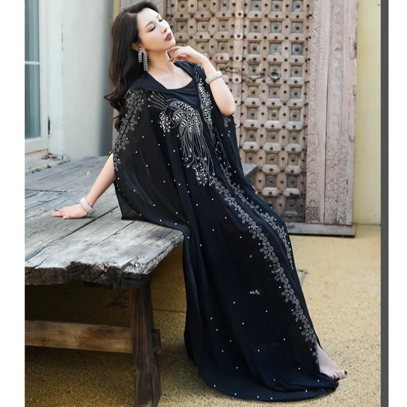 

Belly Dance Performance Costume Robe Folk Hair Swing Robe Khaleegy Haligi Competition Team Uniform Oriental Dance Clothing Dress