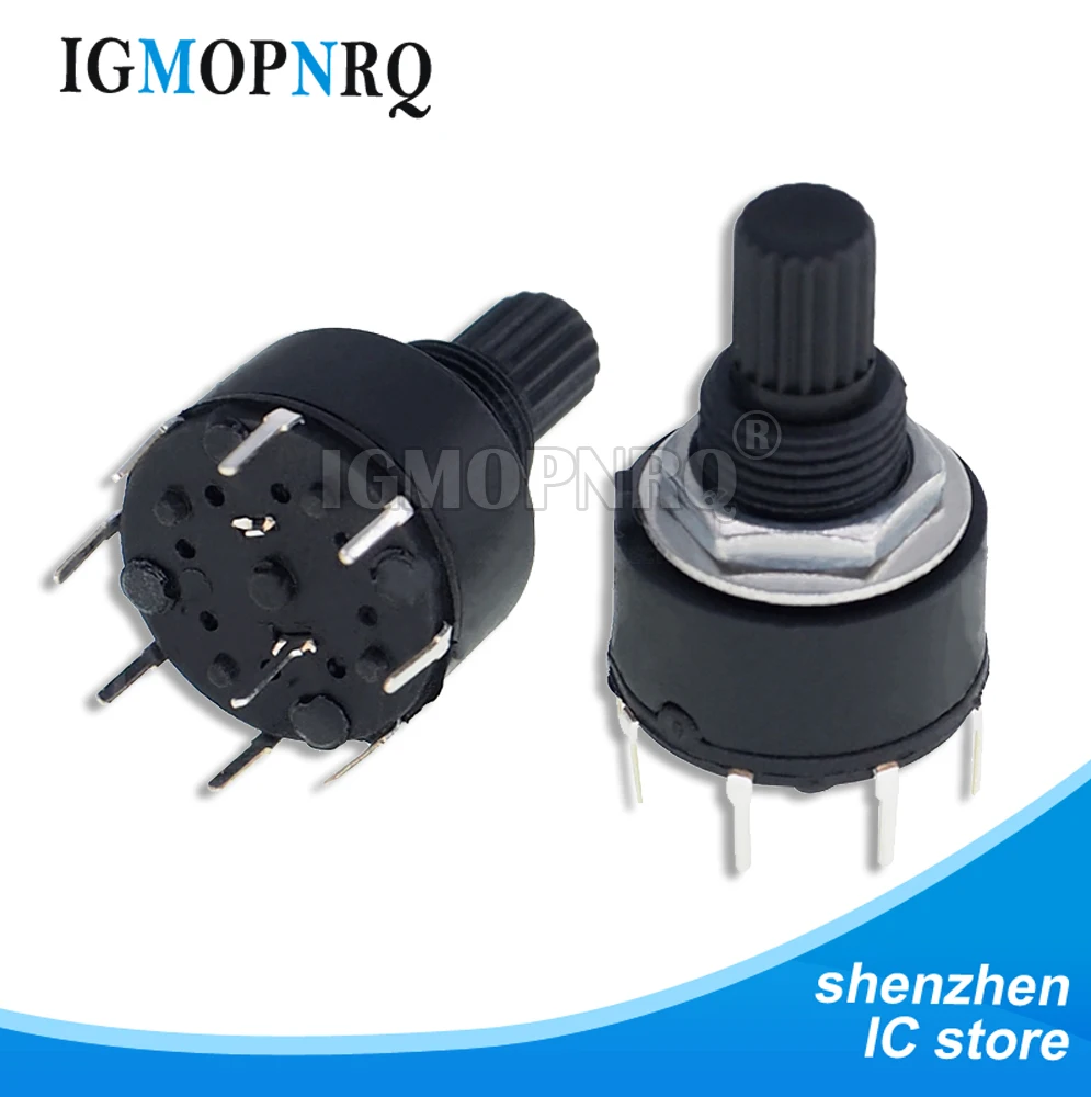 1PCS RS16 16MM Plastic Rotary Band Switch RS16 1 Pole 5 6 8 Position 2 Pole 3 Position 2 Pole 4 Handle Length 15MM 1 Pole 6 NEW