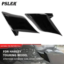 Motorcycle Stretched Extended Side Battery Cover Panels For Harley Touring Road King Street Electra Glide Ultra 2009-2014Up