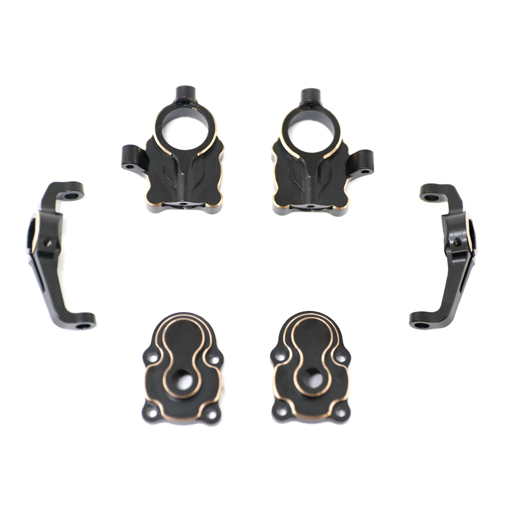 Brass Front And Rear Steering Knuckle Hub Carrier Portal Housing Counterweight For FMS FCX24 1/24 1:24 RC Crawler Car Parts