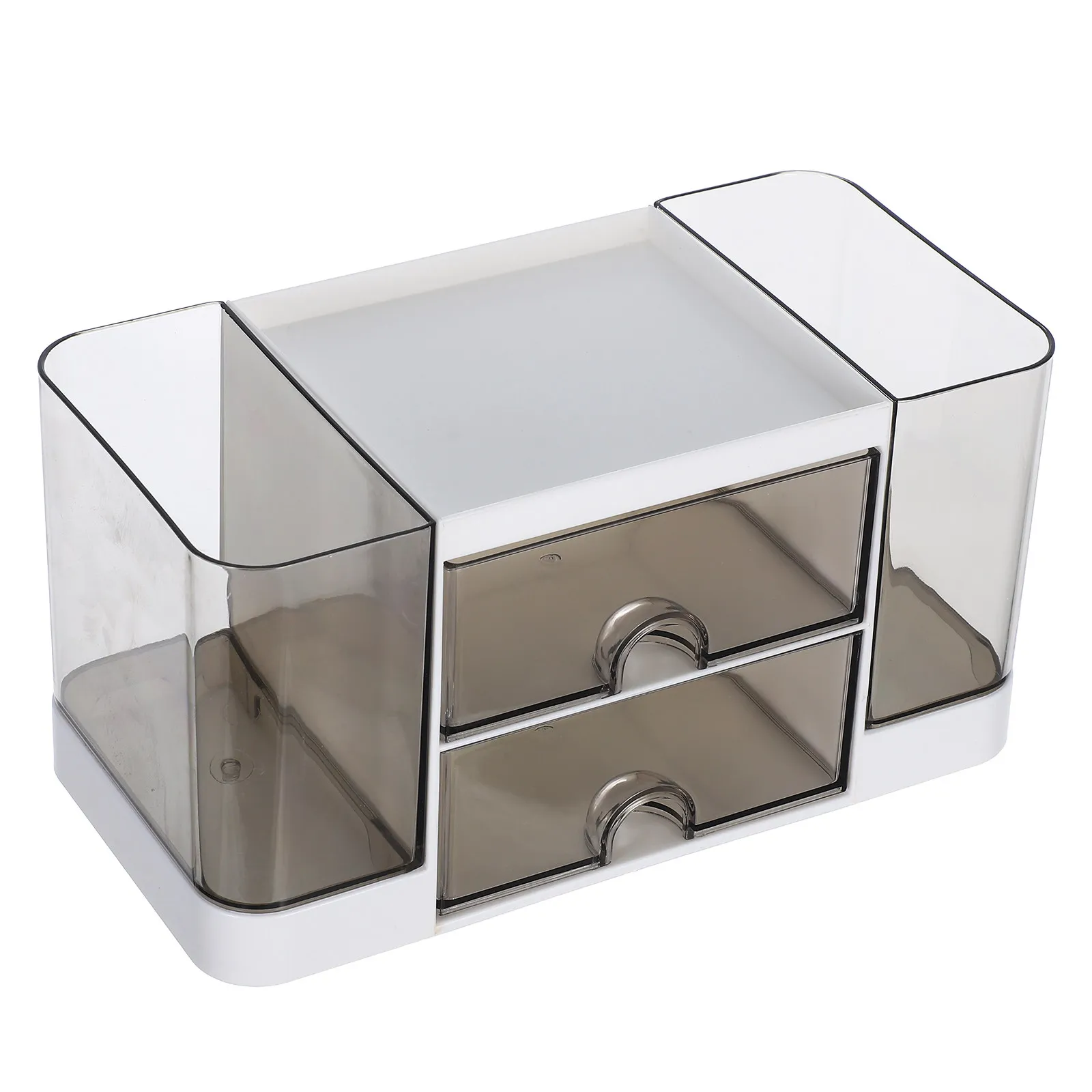 Mini Desk Organizer with Drawers Multifunctional Large Capacity Compact Storage for Office Makeup Skincare Stationery Supplies