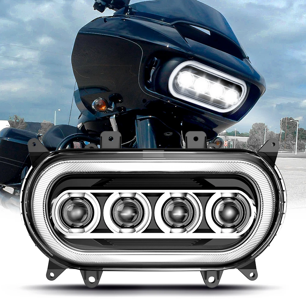 

Auto Lighting Systems Dot Approved Loyo Bike Lights Led Front Motorcycle Head Lamp For Harley Road Glide Fltrx 2015 - 2022
