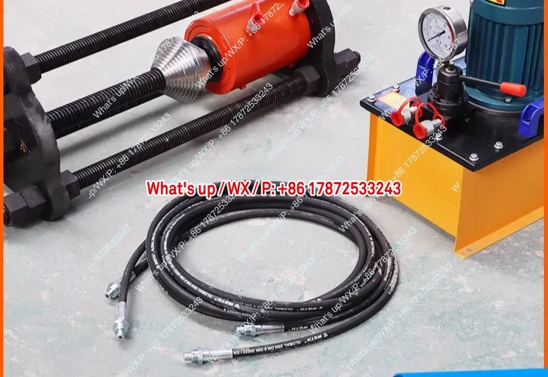 Hydraulic track dismantling device, electric portable sleeve pressing machine, chain pressing device for excavator maintenance