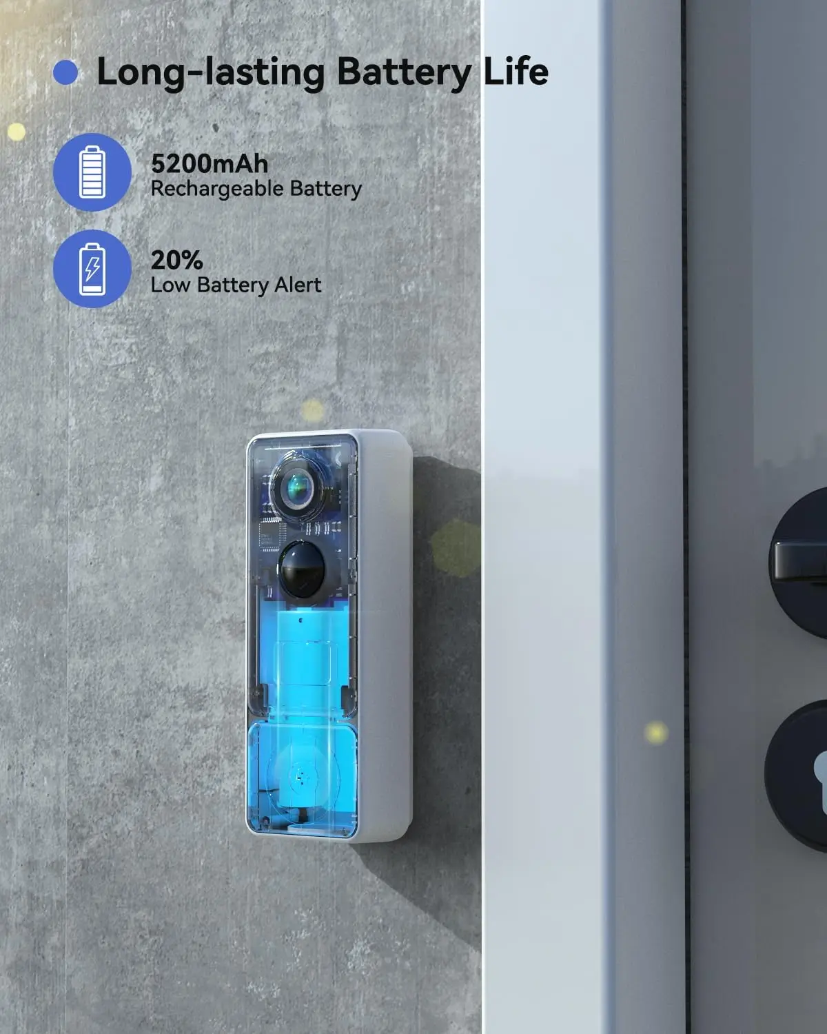 TMEZON CloudEdge APP WiFi Video Smart Doorbell 1080P Intercom Chime Smart IP Video Intercom IR Alarm Wireless Security Camera