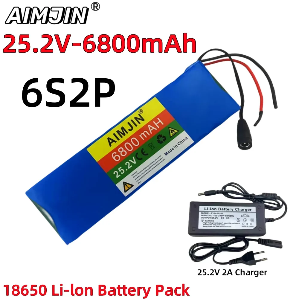 6S2P 25.2V 6800mAh Lithium-ion Rechargeable Battery Pack, Suitable for Power Supply of Electric Toys, Electronic Products etc