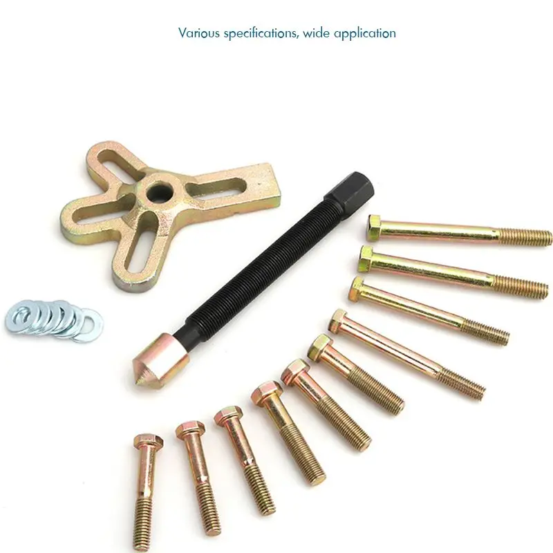 13PCS/Set Automotive Steering Wheel Puller Kit - Gear Puller, Crankshaft Pulley Repair Tool Steering Wheel Disassembly Tools