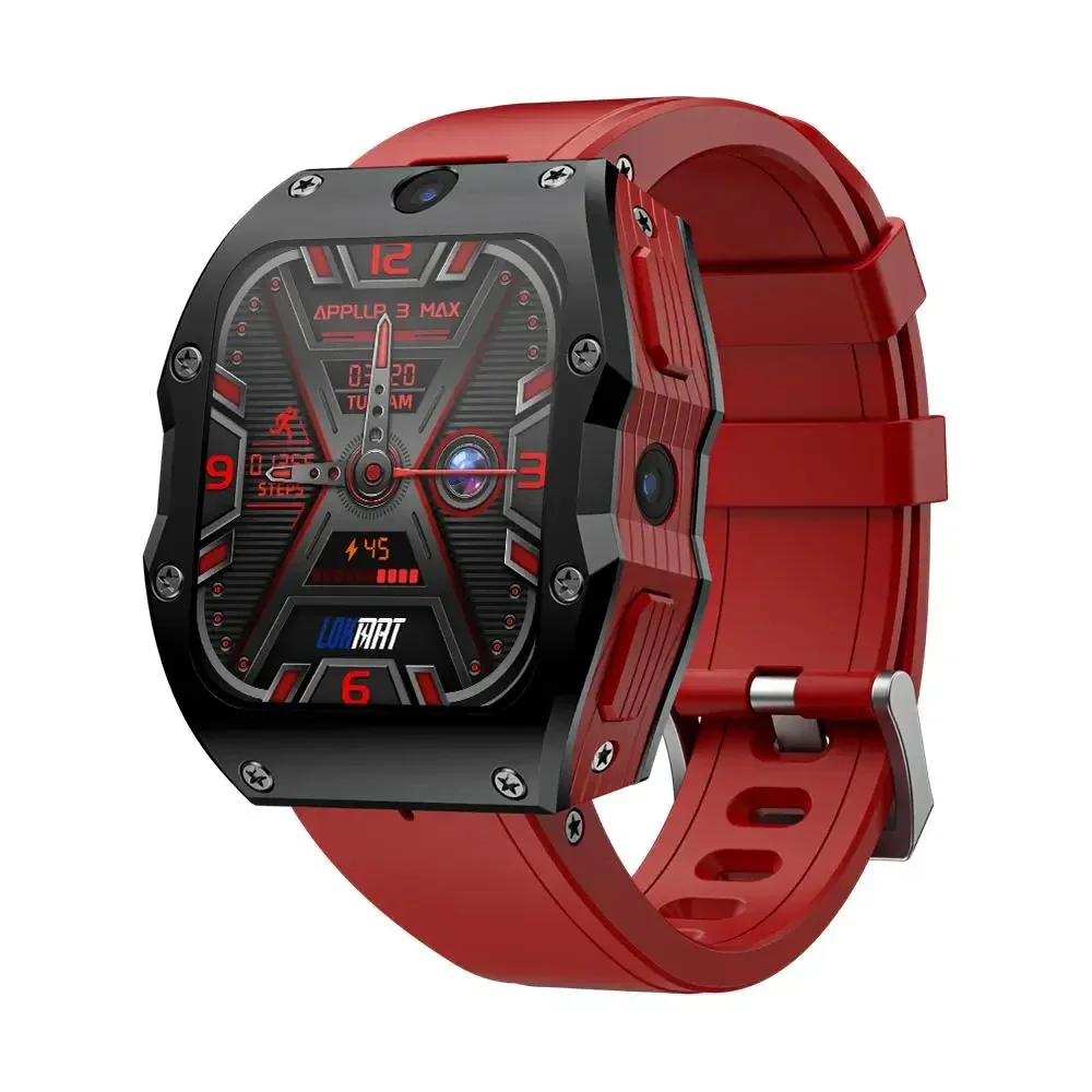 APPLLP 3 MAX 2,02-calowy wyświetlacz HD TFT Bluetooth Połączenie Tętno SpO2 Monitorowanie snu SOS Tryby multisportowe Muzyka