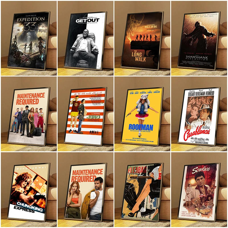 Famous Classic Movie Poster Get Out Retro Film Print Canvas Painting Wall Art Picture for Living Room Cuadros Home Decoration