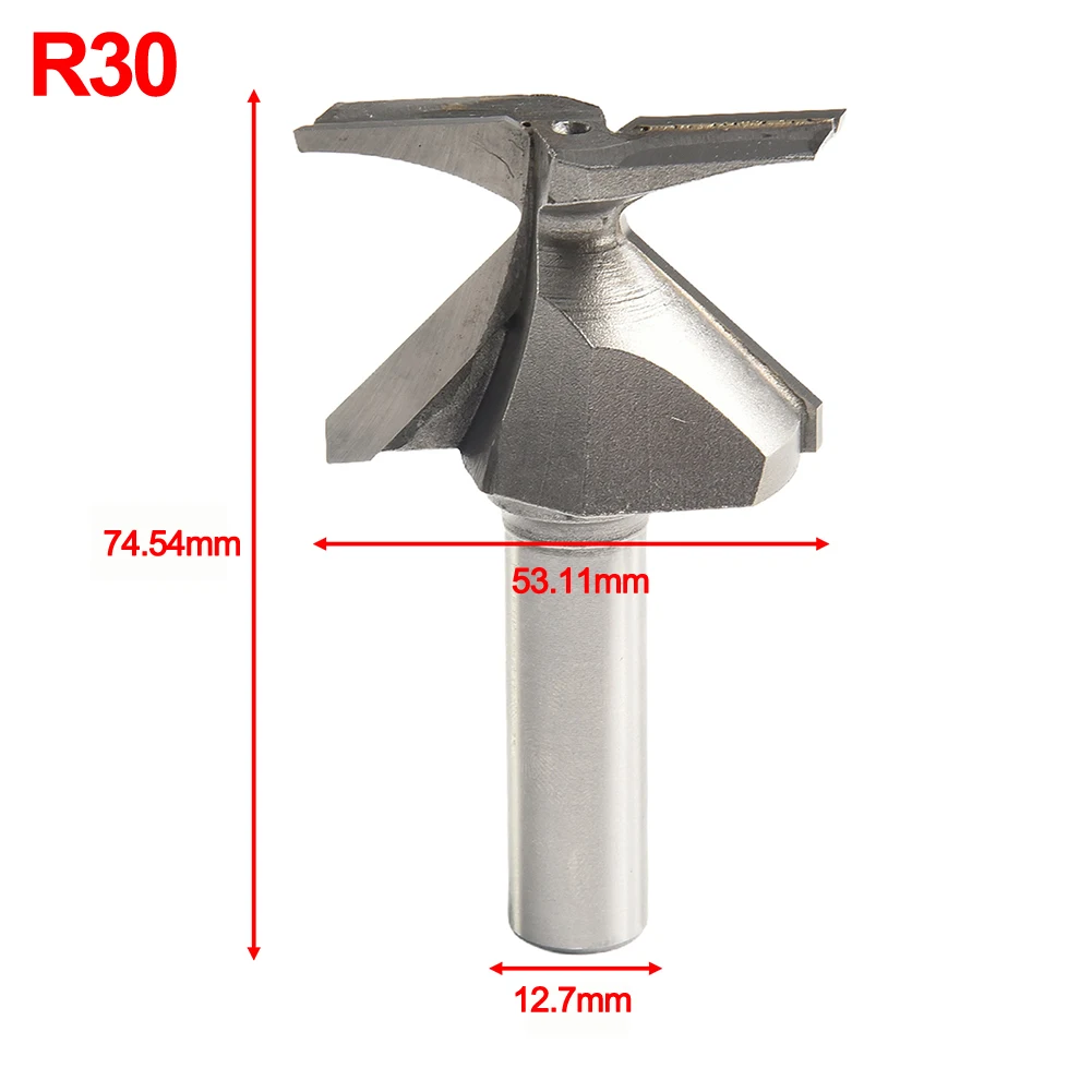 R18/30 12mm Shank Arc Bending Integrated Router Bit For Professional R18 R30 Woodworking Woodworking Router Drill Bit