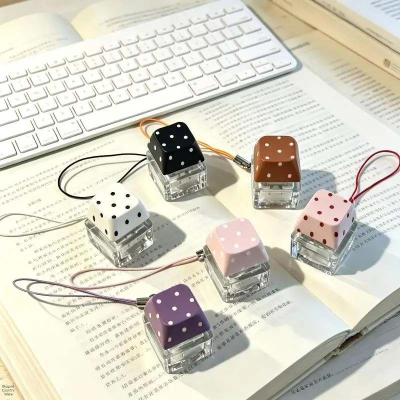Mechanical Keyboard Switch Charm Keycap Keyring Clear Base Clicky Fidget Toy