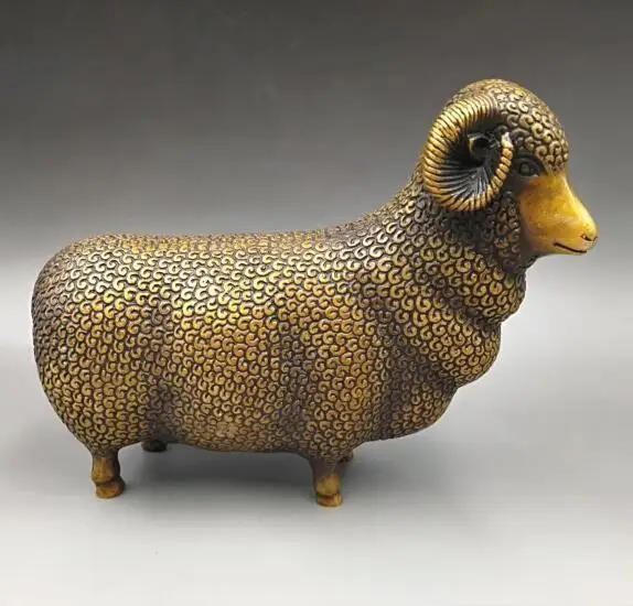 

China Collection Archaize Pure Brass Sheep