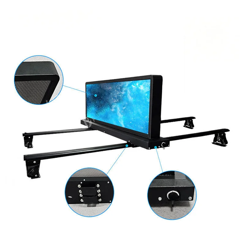 RGX P3 Direct Car Top Billboard LED Taxi Roof Digital Sign Video Wall Screen HD Weather Information Calendar Time LED Display