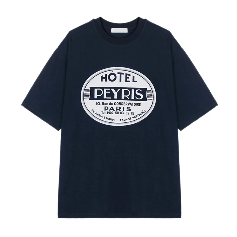 Men's Solid color Fashion Letter Print Short Sleeve Loose Comfortable Casual Simple Versatile Trendy Daily Wear Commute T Shirt