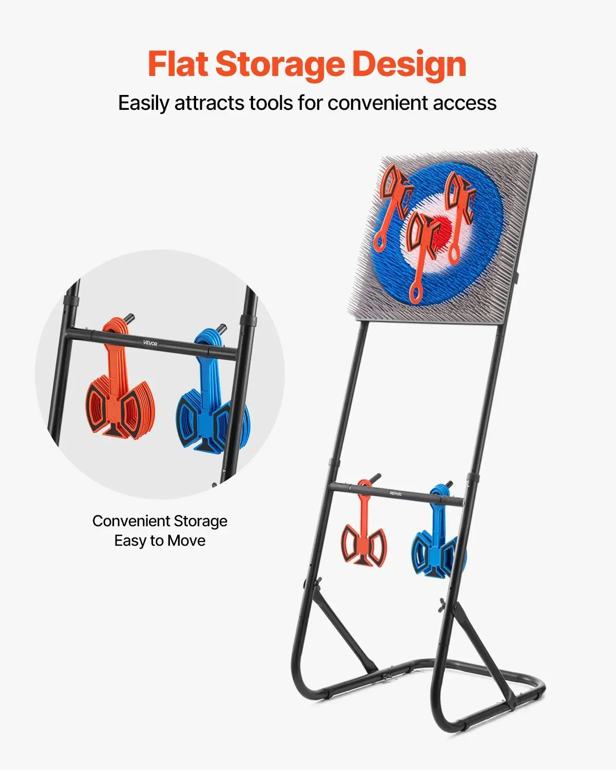 مجموعة رمي الفأس المحمولة مع 8 محاور رمي إطار فولاذي وهدف شعيرات بلاستيكية معيارية لألعاب الحدث والساحة