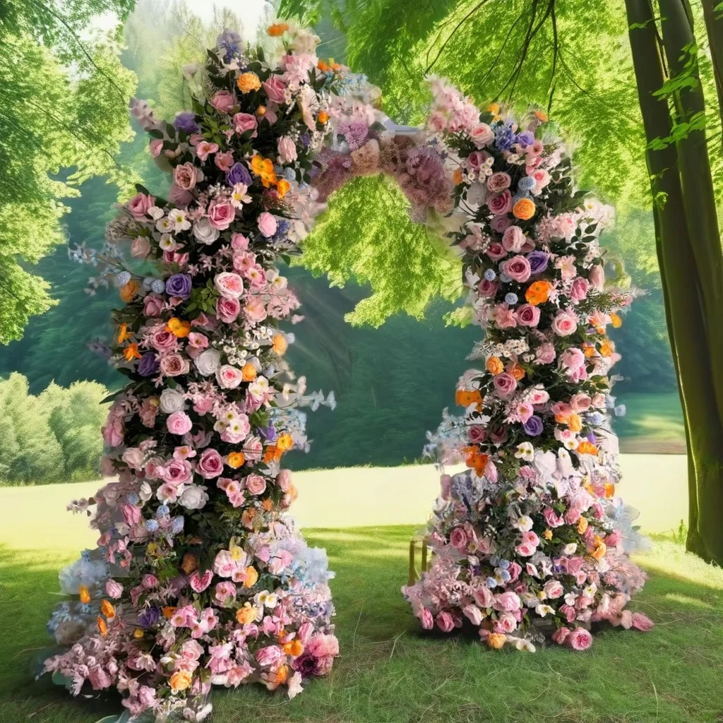 Wholesale Artificial Wildflower Arrangement Wedding Wildflower Arch Colored Artificial Wildflower Wedding Decoration