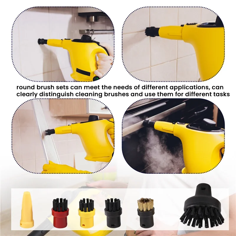 

A49Z Small Round Brush Copper Brush Steam Cleaner Brush Head For Karcher Steam Cleaner SC Series SC1 SC2 SC3 SC4 SC5 SC7
