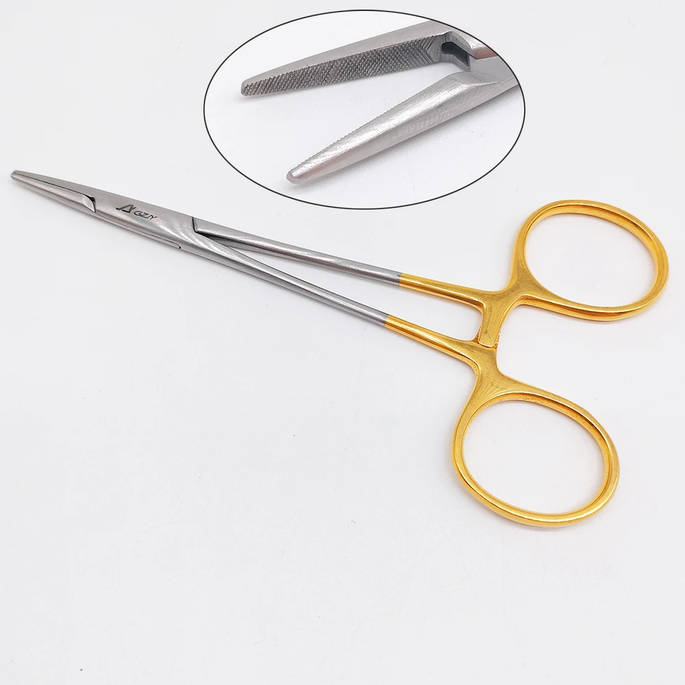 Gold Handle TC Needle Holder Mayo Hegar Needle Holder